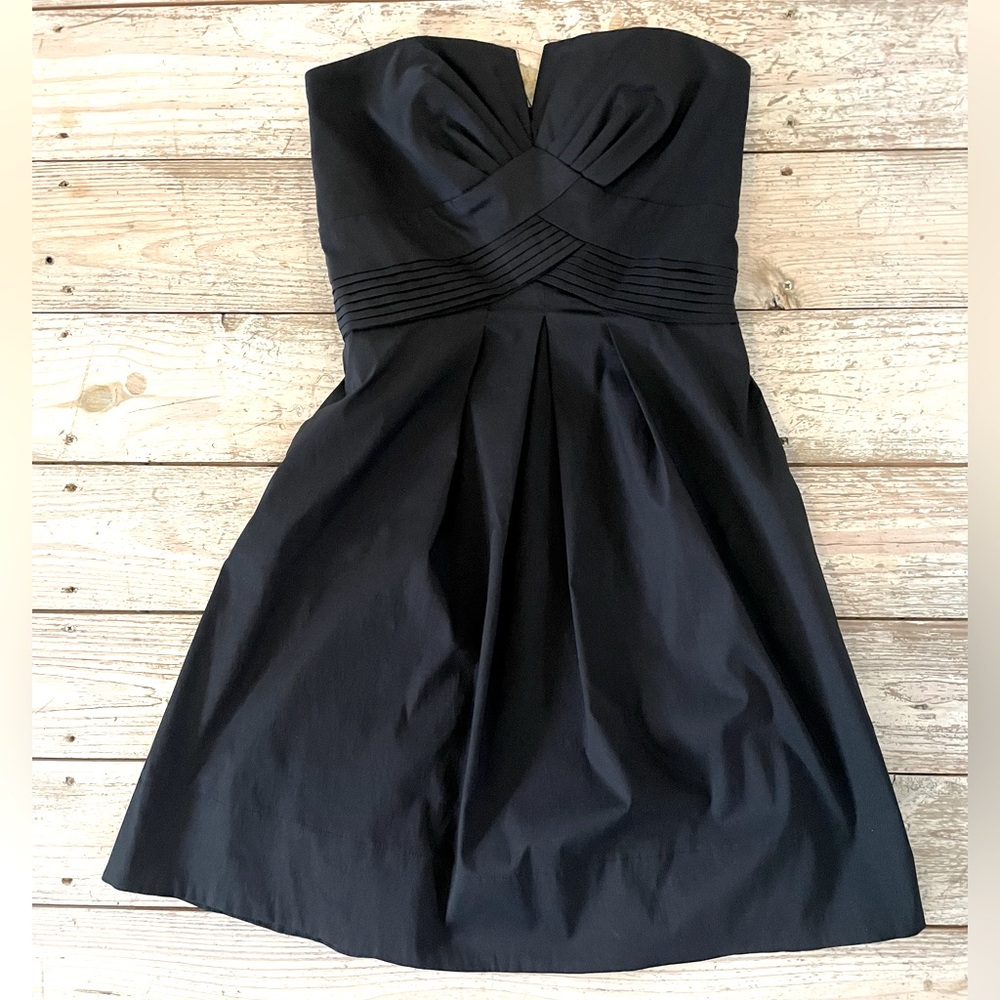 White House Black Market Black Strapless Cocktail Dress